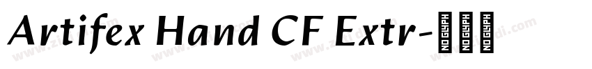 Artifex Hand CF Extr字体转换